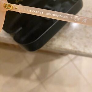 Pink coach sunglasses with case